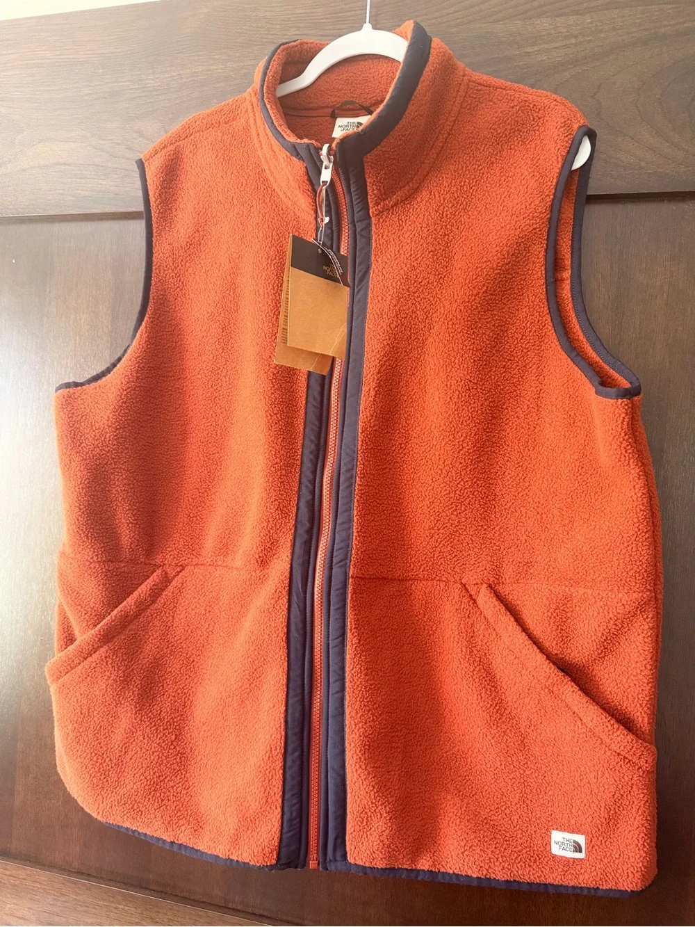 The North Face Orange Fleece Vest